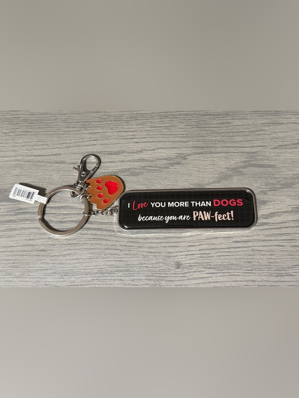 Ganz “I Love You More Than Dogs” PAW-fect Keychain NWT